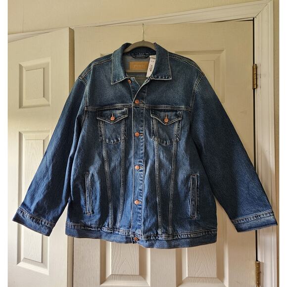PINK Victoria's Secret Women's Denim Jean Jacket XL New With Tag - Picture 1 of 10